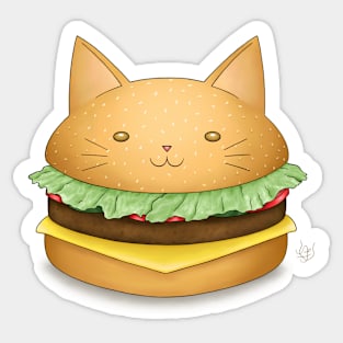 Burguer Cat Sticker